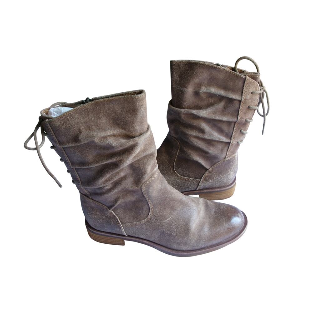 Sofft Sharnell Low Womens 8M Brown Suede Waterproof Lace Up Boots NWOT